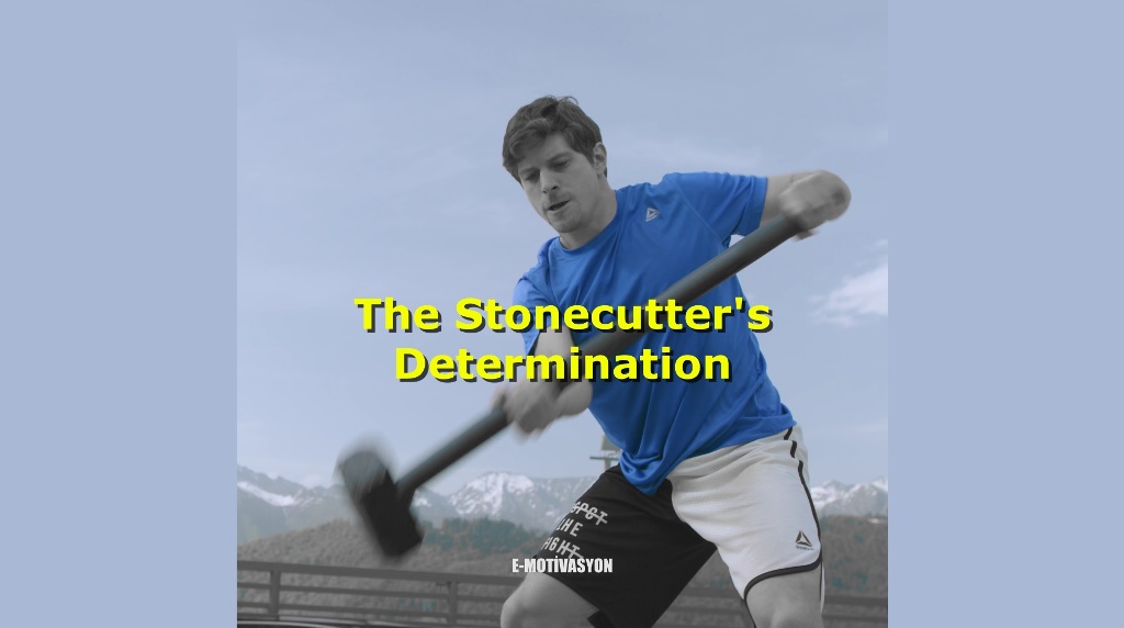 The Stonecutter's Determination - Motivational Video. When nothing seems to help, I go and look at a stonecutter hammering away at his rock...
